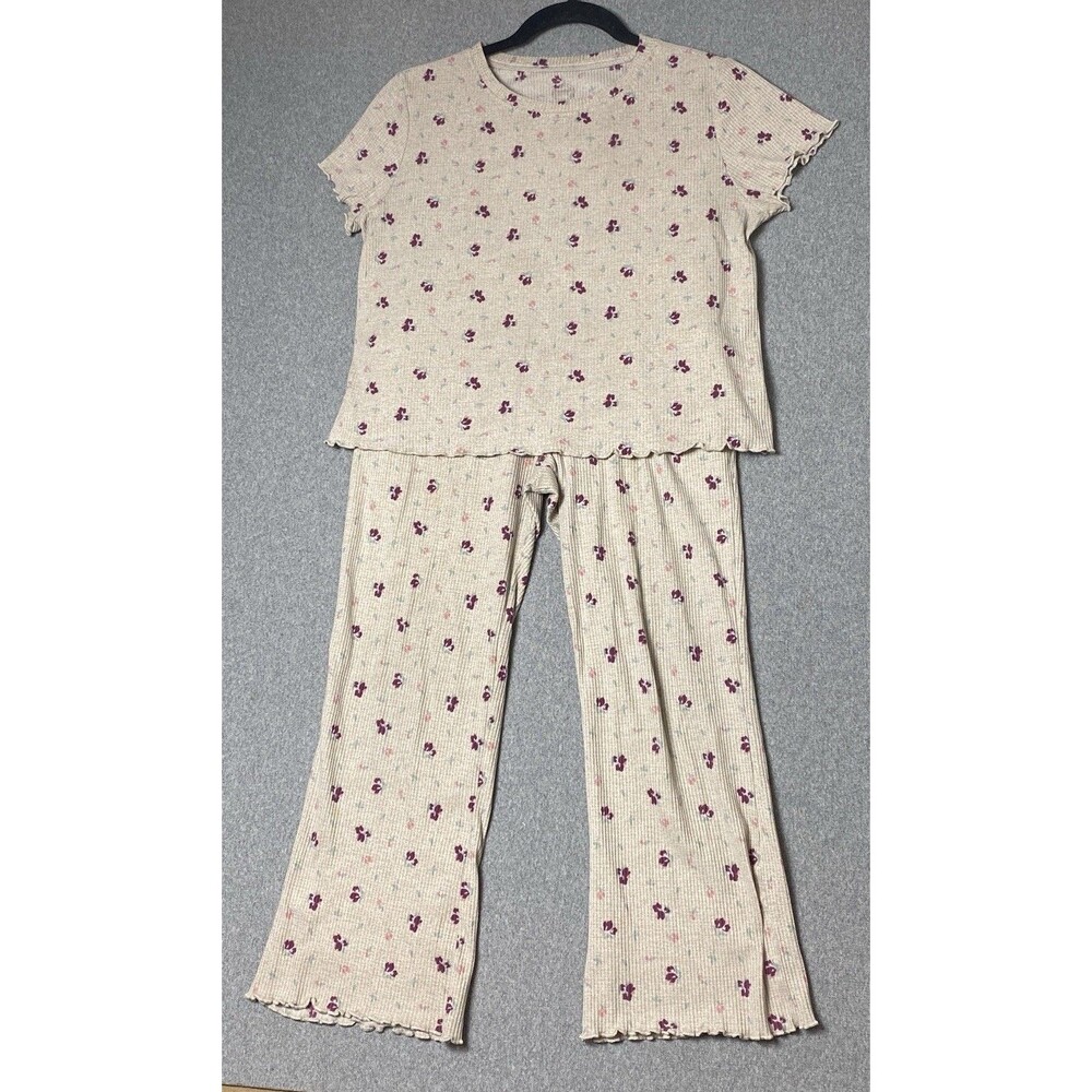 Wonder Nation Pajama Set Girls Size Large (10-12) Stretchy